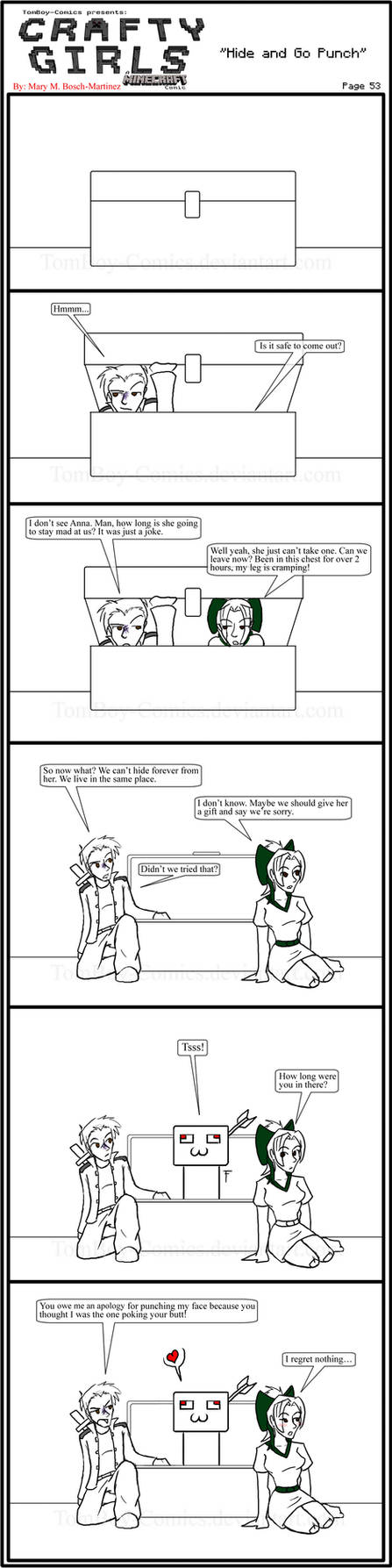 Minecraft Comic: CraftyGirls Pg 53 by TomBoy-Comics on DeviantArt