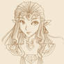 Zelda pencil sketch