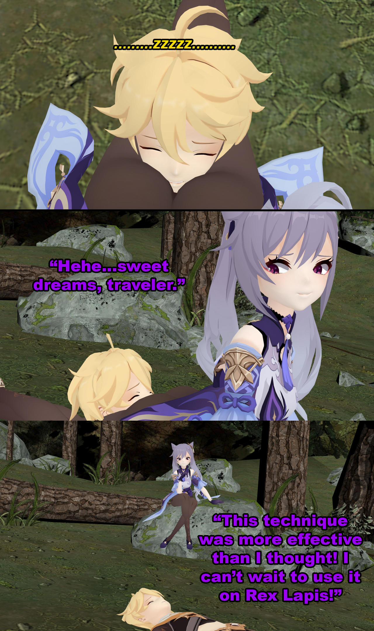 Keqing Headscissors Aether (Part 5) by Sekai520 on DeviantArt