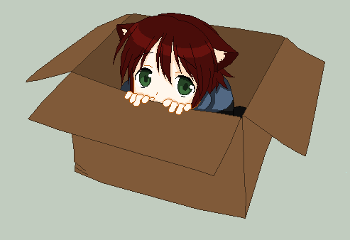 Chilling in mah box~