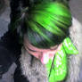 green hair