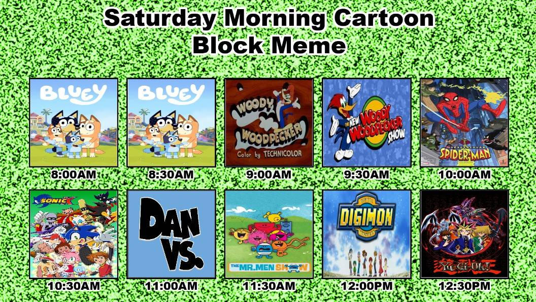 Saturday Morning Cartoon Block Meme Template by ArtChanXV on DeviantArt