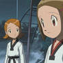 Sora and Kari as Taekwondo Black Belts