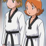 Matt and Sora as Taekwondo Black Belts
