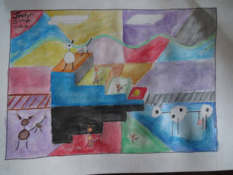 Justyn's Abstract-Watercolor Contest painting