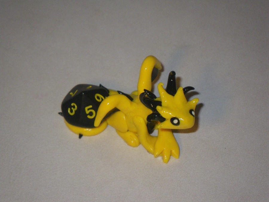 Black and Yellow Dice Dragon