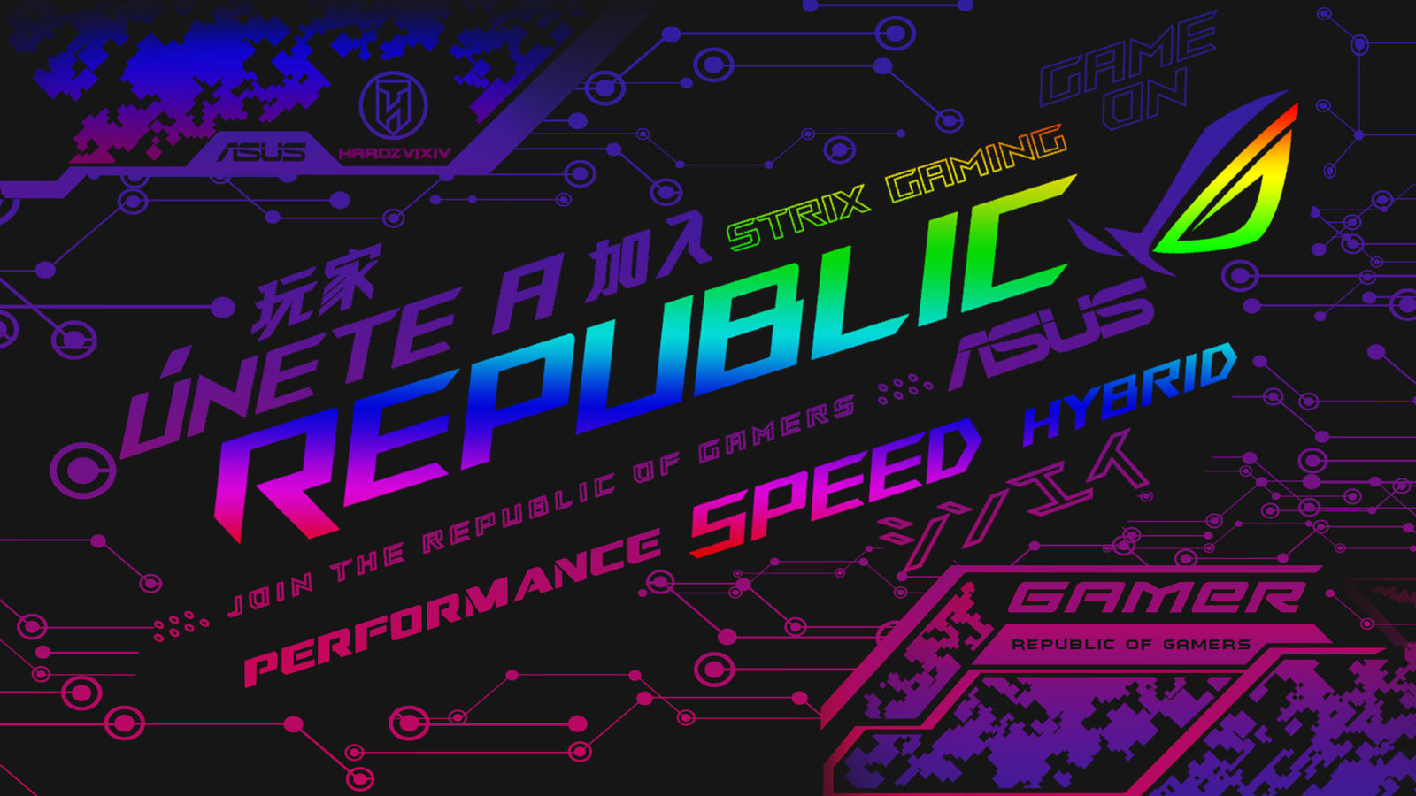 Asus Arog Desktop Wallpaper (Rainbow) By Hardzvixiv On Deviantart