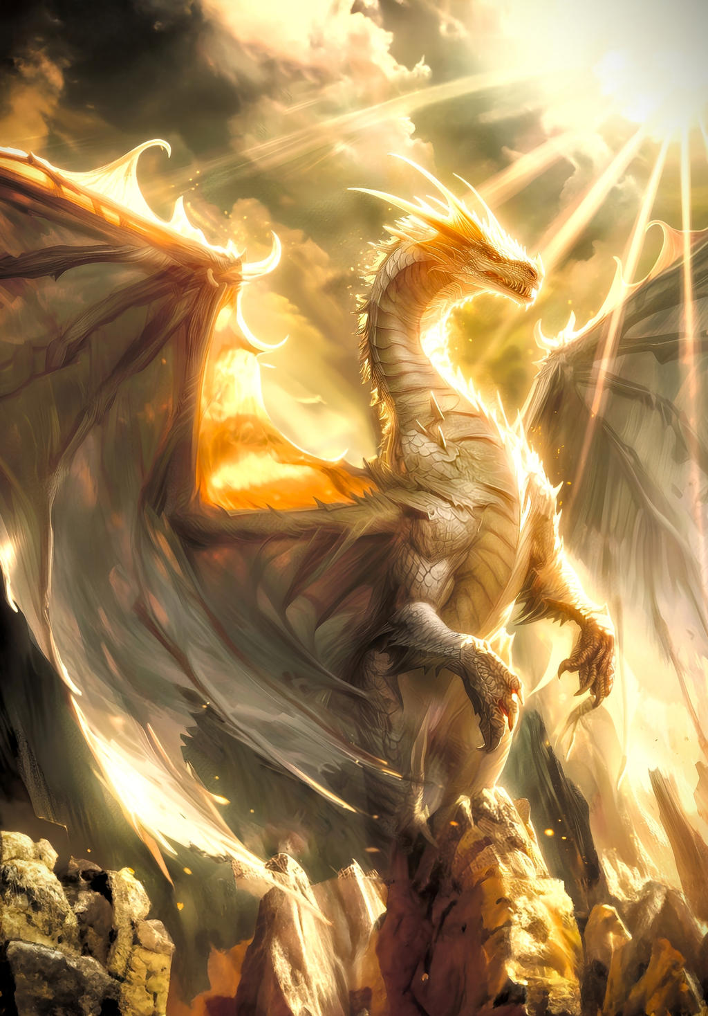 Solariatrus, the Sun Dragon by magiaartificial on DeviantArt