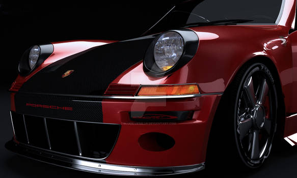 porsche red and black