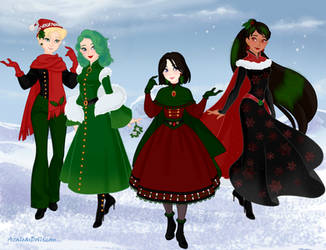 Outter Senshi out Caroling by Arimus79
