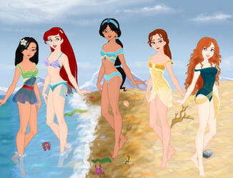 Disney Girls Day at the Beach by Arimus79