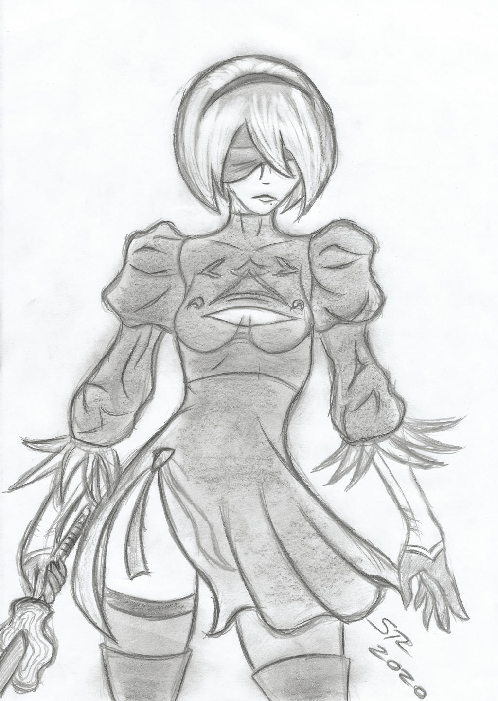 2B sketch by SteveOdinson on DeviantArt