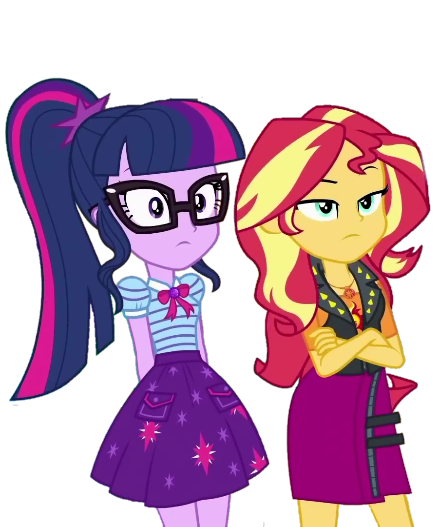 Sci-Twi and Sunset Shimmer (Vector) by AlemaniaUno on DeviantArt