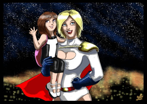 Powergirl - With a Fan