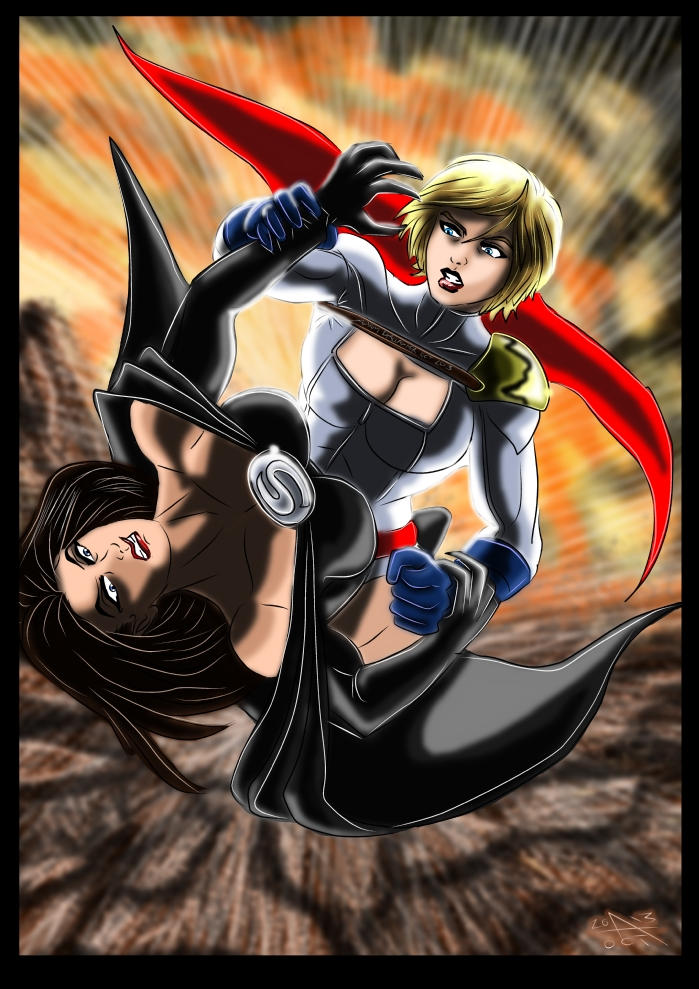 Powergirl Vs Superwoman by adamantis on DeviantArt Powergirl Vs Superwoman by adamantis on DeviantArt