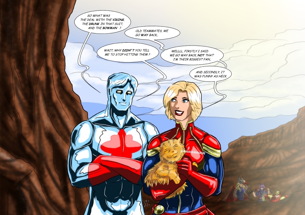 Captain Atom ( DC ) and Captain Marvel ( MARVEL )