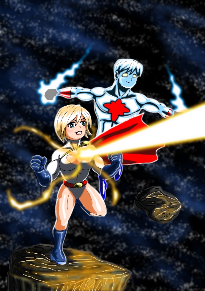 Power Girl and Captain Atom