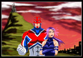 Captain Britain/Psylocke - The Twins