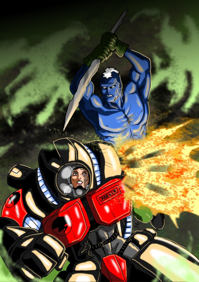 Jaegir - Facing The Blue Demon by adamantis on DeviantArt