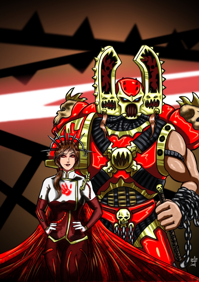 Warhammer 40K - Kharn and Lotara Sarrin by adamantis on DeviantArt