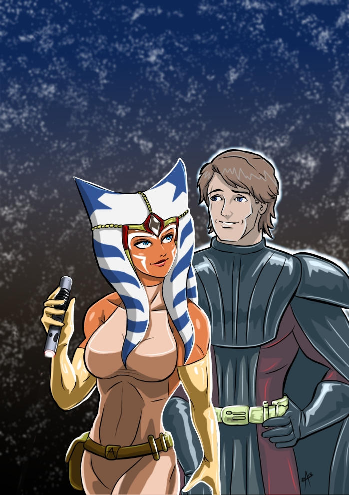 STAR WARS - Ahsoka and Anakin by adamantis on DeviantArt