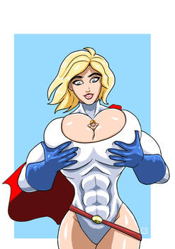 Commission - Powergirl giantess