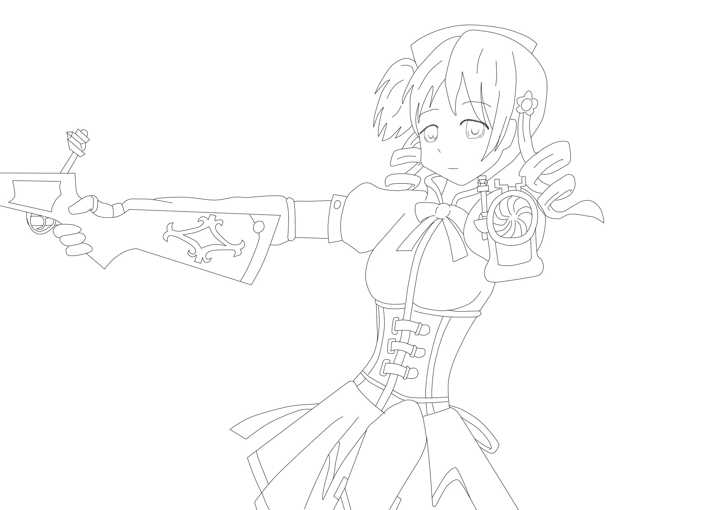 Tomoe Mami lineart