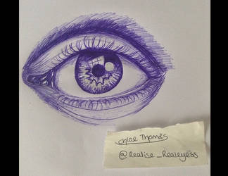 Eye pen drawing