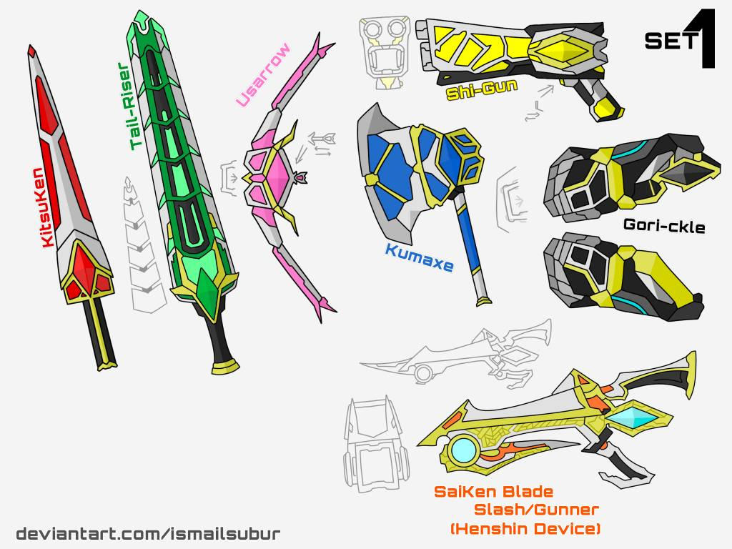 V-Beast Sentai Densetsuger Weapons Set 1 by ismailsubur on DeviantArt