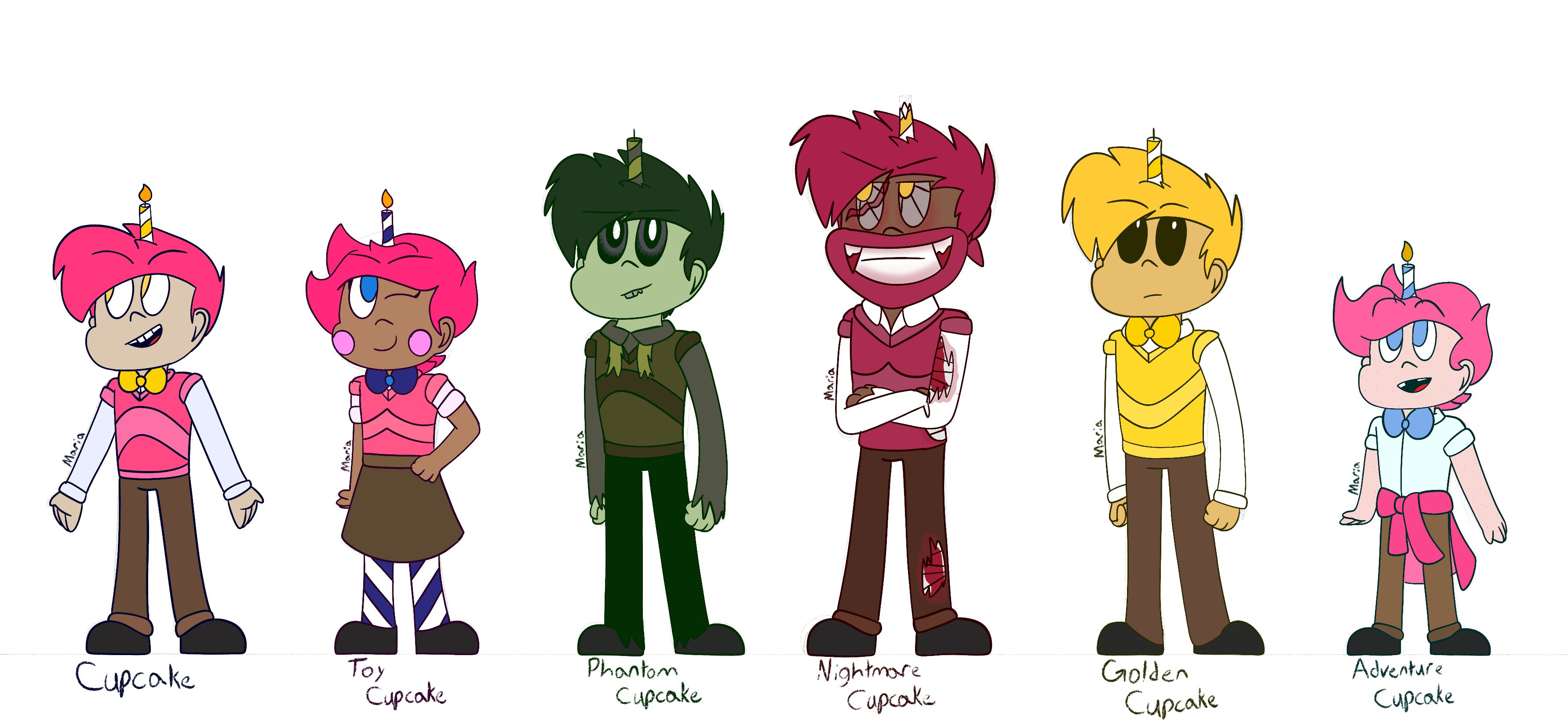 The Anime Crew (FNaF ANIME CHARACTERS!) by TheObsidianDeviant on DeviantArt