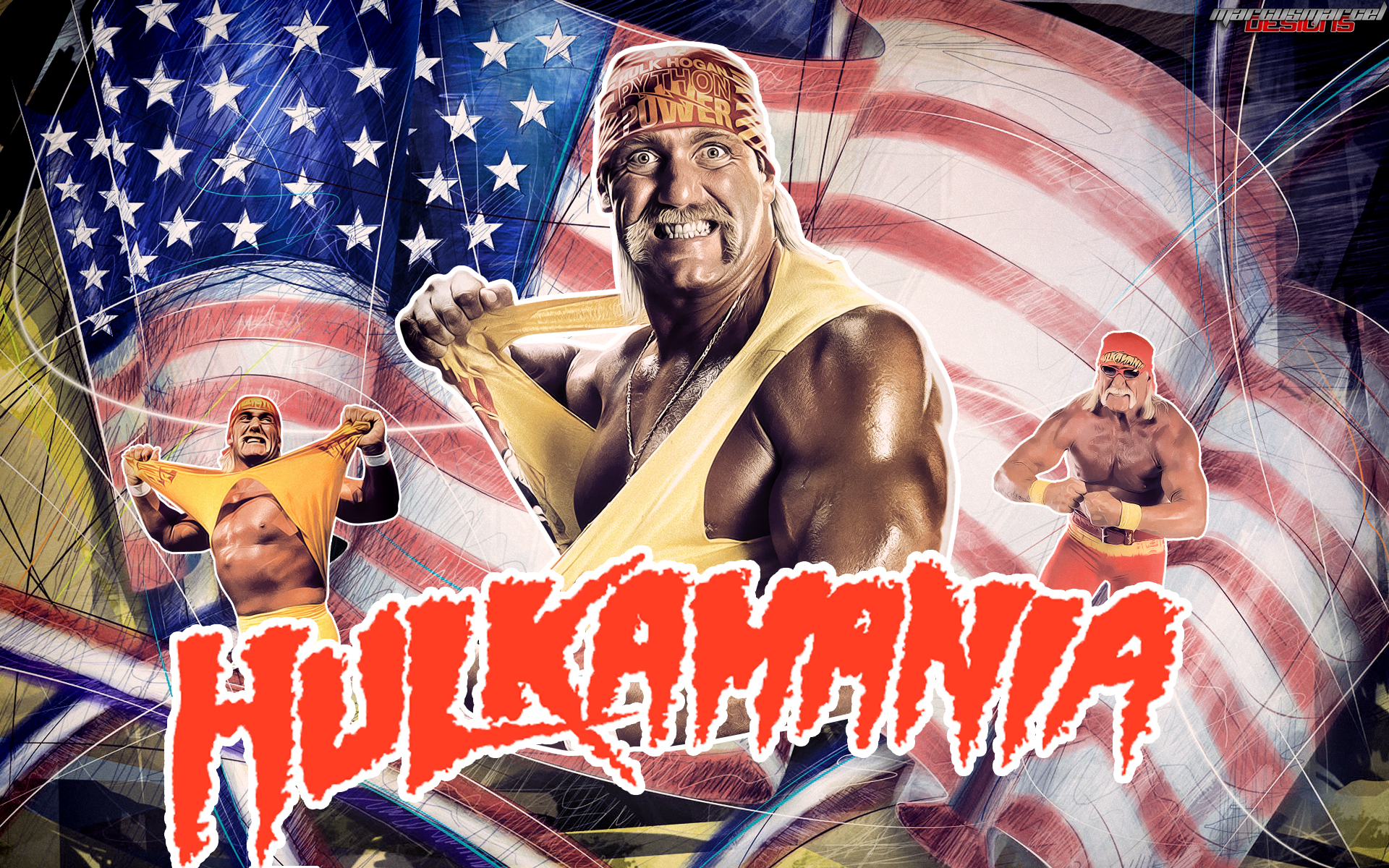 WWE - Hulk Hogan Hulkamania Widescreen Wallpaper