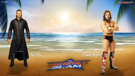 WWE SummerSlam - Daniel Bryan vs The Miz Wallpaper