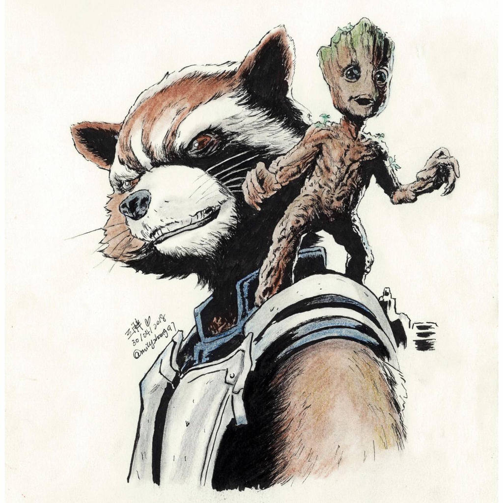 MARVEL.Guardians of the Galaxy Groot drawing by milyzhang97 on DeviantArt