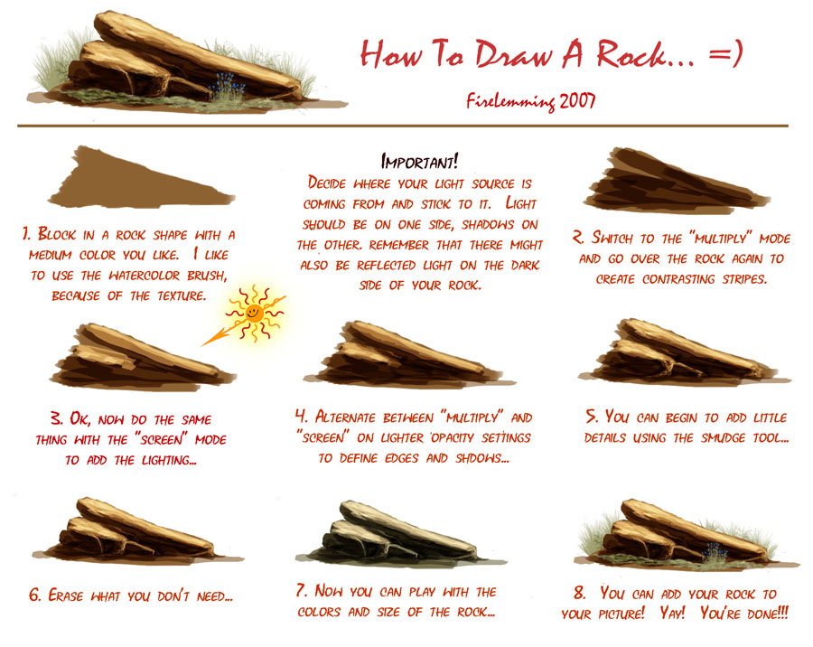 Rock Tutorial for gswirly by Simbamarasa on DeviantArt