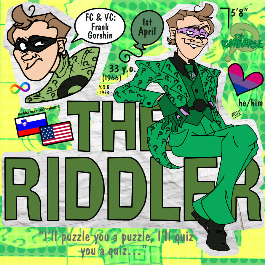 Riddler's Orphan Riddle The Riddler - The Riddleverse AU by BritishSquidward on DeviantArt