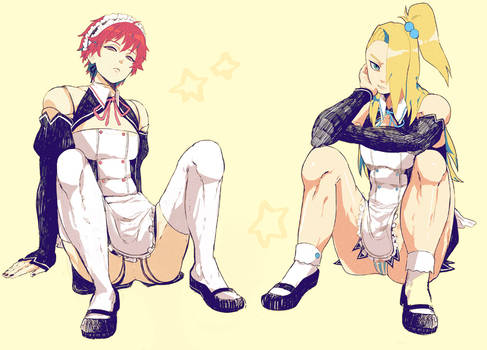 Sasori and Deidara Sexy Maids