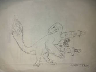 Utahraptor, with guns