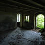 Abandoned room with door to outside