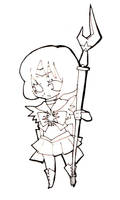 Chibi Sailor Saturn Lineart