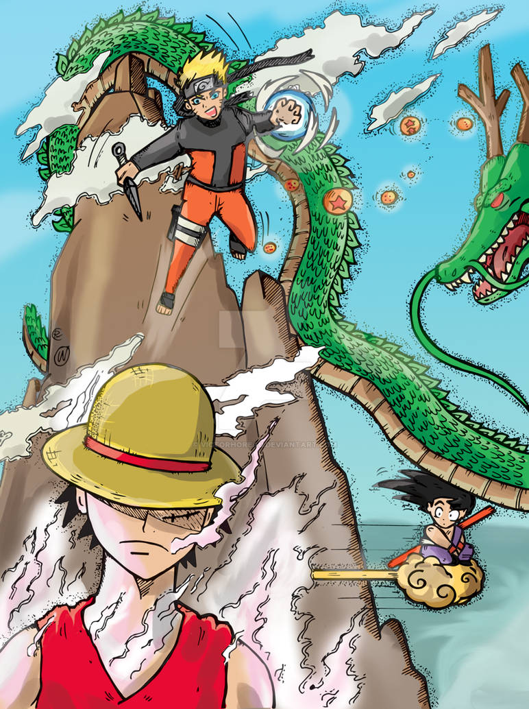 Crossover Naruto One Piece Dragonball By Victorhoreau On Deviantart