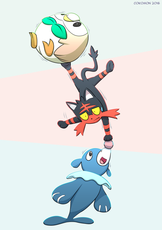 Pokemon Starter Stack by Cokomon on DeviantArt