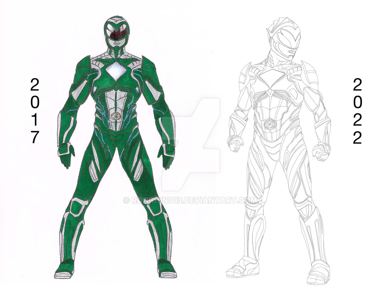 Green Ranger Progress by Ronrhino13 on DeviantArt
