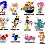Sonic Characters Page 1