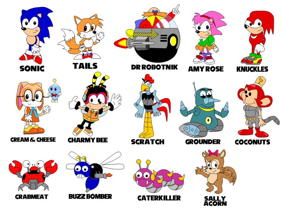 Sonic Characters Page 1 by Cuddlesnowy on DeviantArt