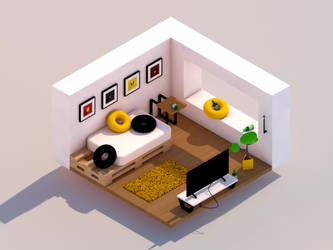 A low poly Brazilian apartment