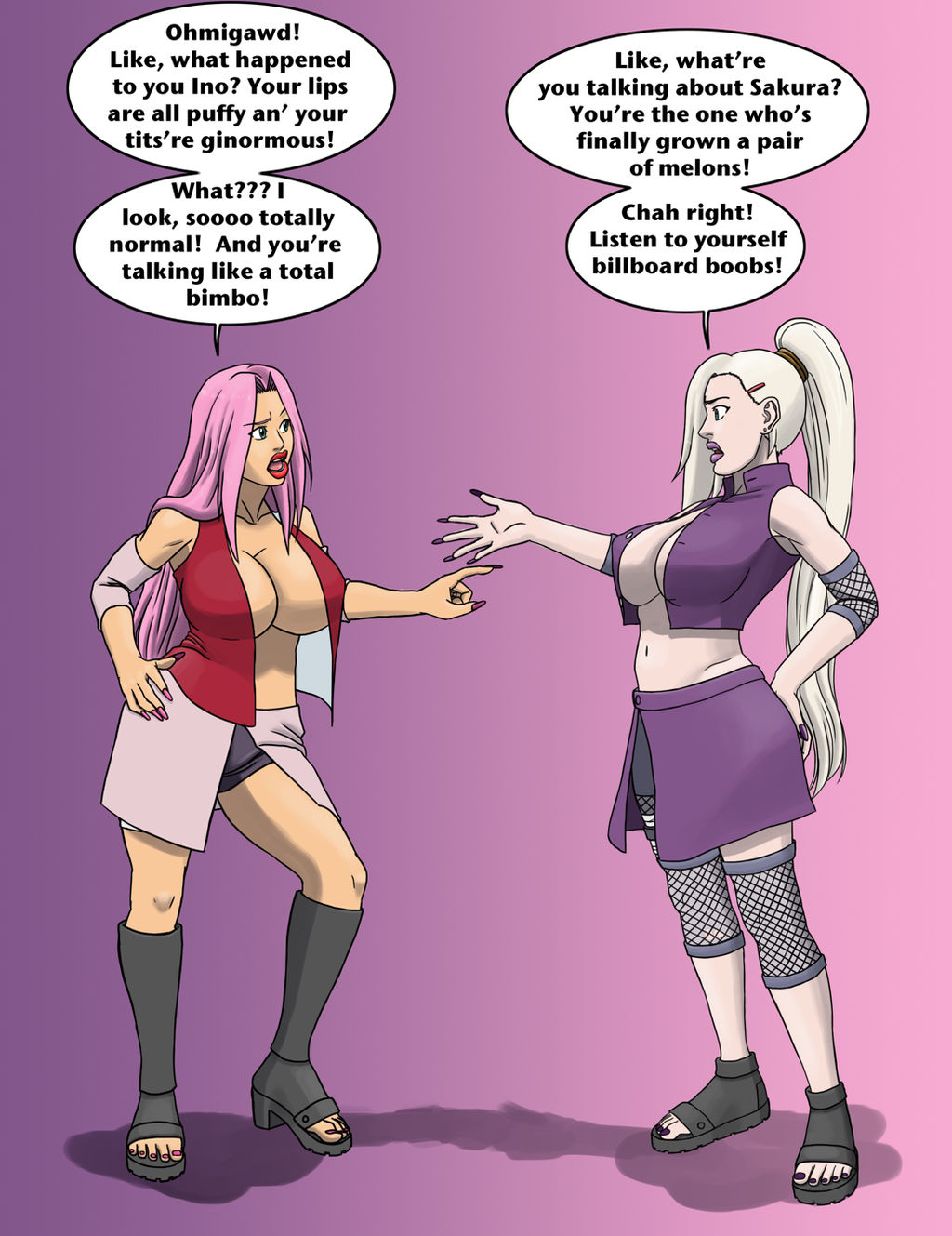 CMSN: Oblivious Shinobi Bimbos Pg. 1 by SuraKuraAnon on DeviantArt
