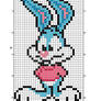 Buster Bunny Pattern for Cross Stitch, Needlepoint