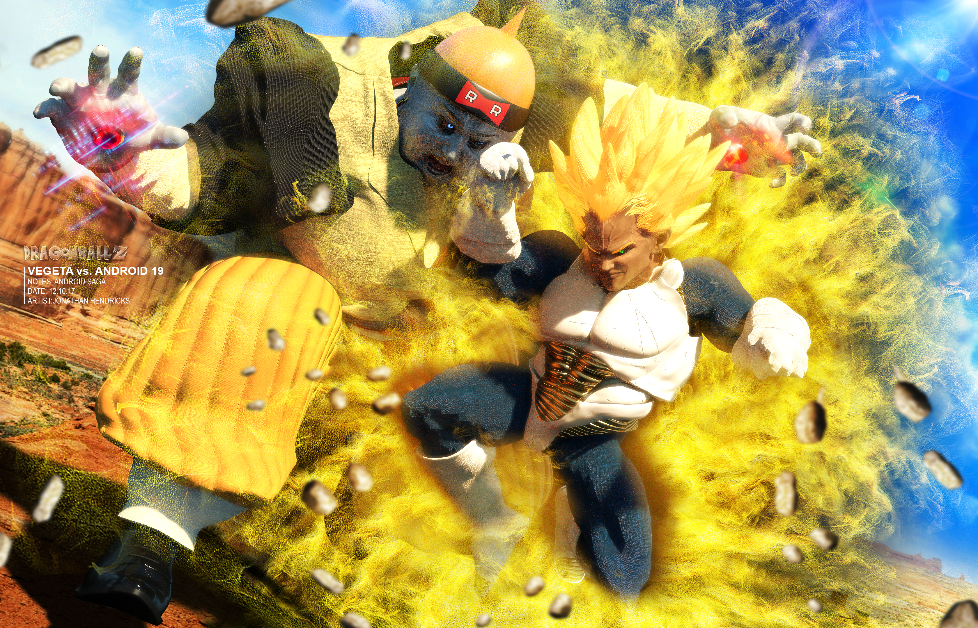 Android Saga: Super Saiyan Goku vs. Super Saiyan Vegeta