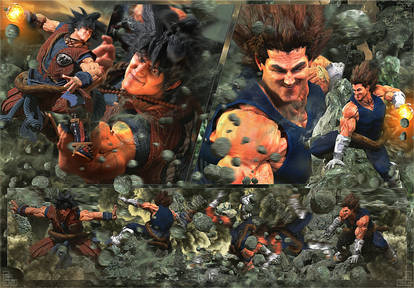 Dragonball Saiyan Legend: Page017 Goku vs. Vegeta 