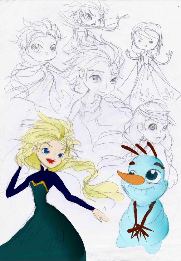 all FROZEN + Tablet Colouring